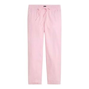 J. Crew Linen Blend Pull On Drawstring Cuffed Ankle Pants in Pale Pink Preppy